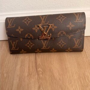 Louis Vuitton Monogram Wallet in Brown and Gold
